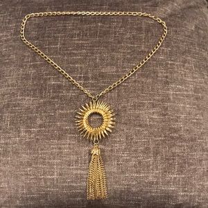 Vintage 1970s MCM Starburst tassel necklace